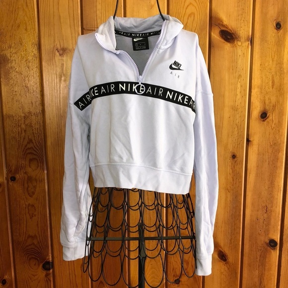 Nike Air Cropped Quarter Zip Sweatshirt W NSW AIR TOP HZ BB size medium - Picture 2 of 8